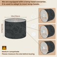 thumbnail image 2 of 2pcs Set Drum Lampshades (13"x 13"x 10"), Abstract Black White Line Subtle Texture Depth Fabric Large Replacement Shades for Table, Floor, and Pendant Lamps, Simple Assembly Needed., 2 of 8