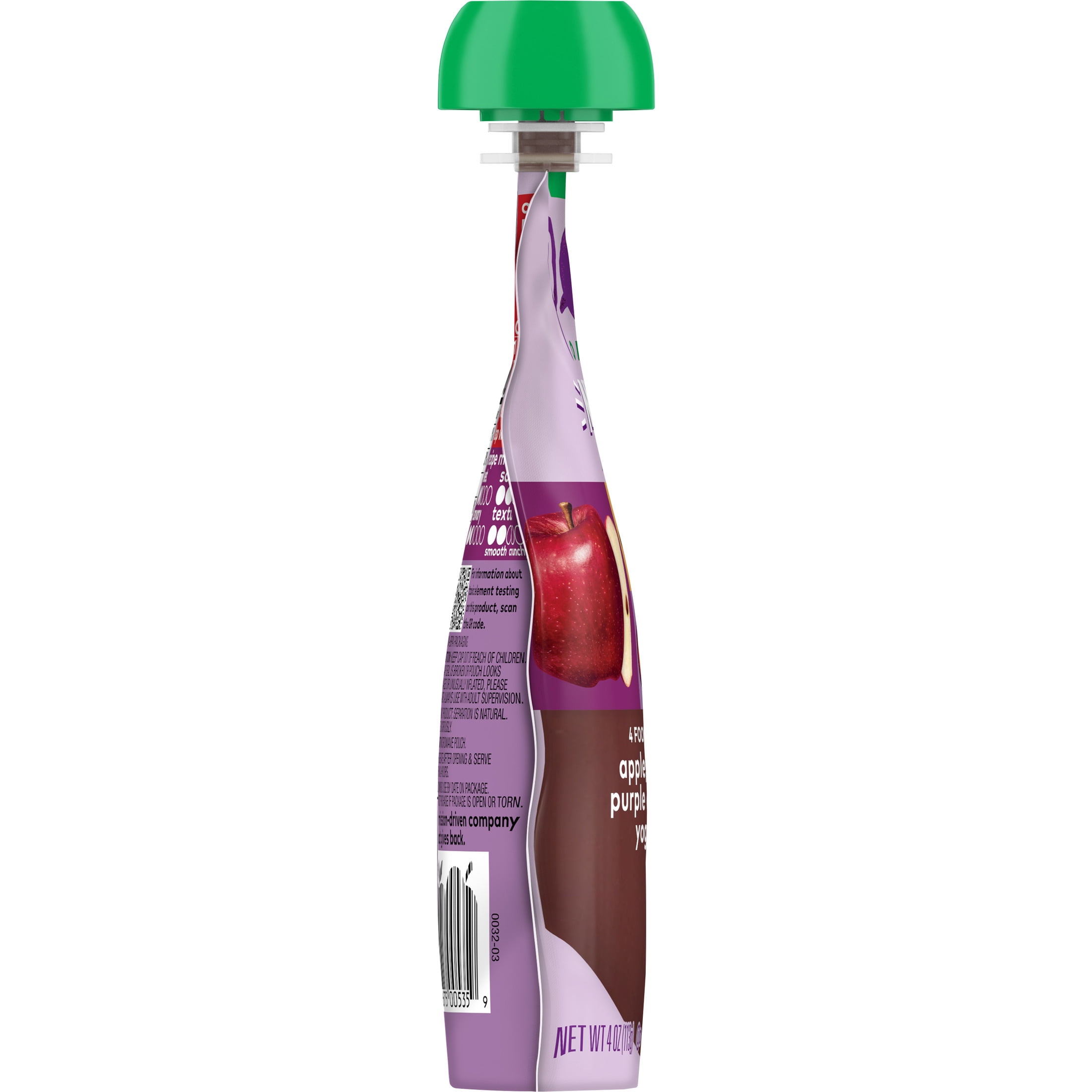 Plum Organics® Tots Mighty Morning 4 Food Group Blend Apple, Blackberry, Purple Carrot, Greek Yogurt + Oat 4oz Pouch