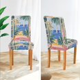 thumbnail image 3 of Yayeee 2 Pack Dining Chair Covers Stretch Parson Chairs Slipcovers Seat Protector, Seaside Leaves, 3 of 6