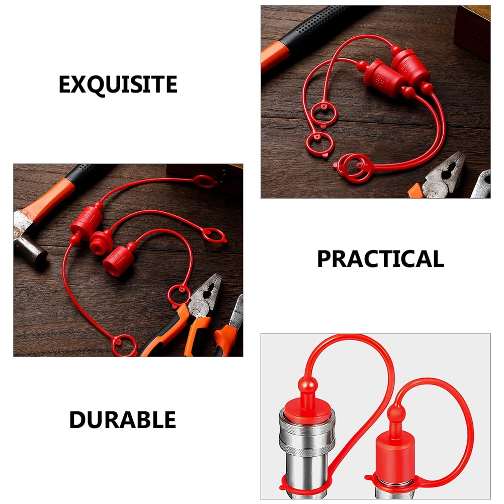 Frcolor 2 Sets Hydraulic Quick Coupler Dust Caps Hydraulic Connector