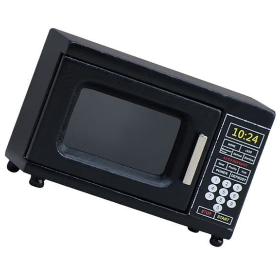 Black Microwave Oven 1/12 Dollhouses Furniture With Detail For Miniature Scene And Displays