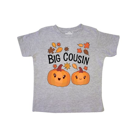 

Inktastic Big Cousin Pumpkins with Fall Leaves Gift Toddler Boy or Toddler Girl T-Shirt