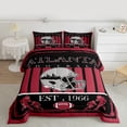 thumbnail image 3 of Homewish Kids Rugby Game Queen Comforter Set,Atlanta City Silhouette Bedding Sets,Red Black Bedding Comforter Set For Teens,Ultra Soft Home Decor Reversible,3 Pieces, 3 of 9