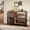 42*14*31 Inches, variant on Accreate Industrial Liquor Cabinet with Mesh Door, Wooden Wine Bar with Lights, Power Outlets, and Glass Holders