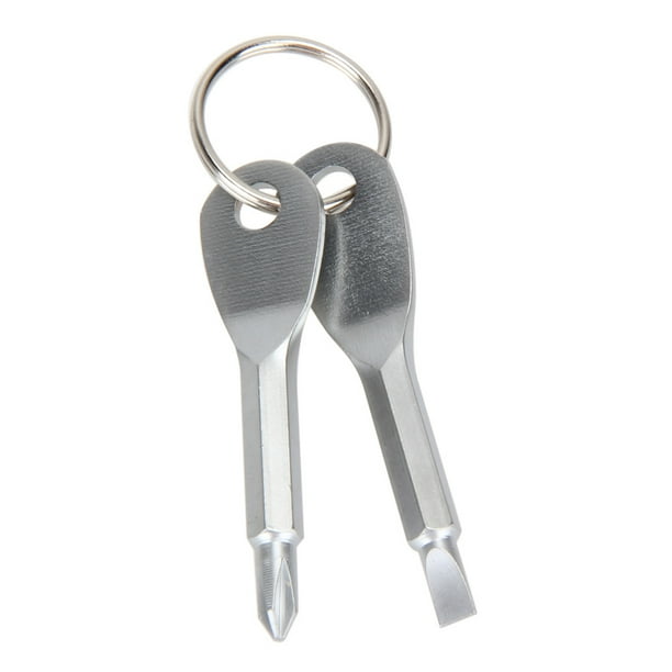 Juego Destornilladores Con Llavero Miniherramienta Bolsillo para Exteriores Con Llavero 2 Uds.