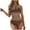 A01_Coffee, variant on Yghzkop Womens Crisscross Back Bikini Set Solid Color Two Piece Swimsuit No Wire Built In Bra Tummy Control Sexy Summer Beachwear