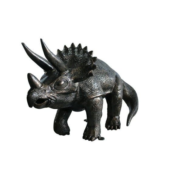Nifao Giant Aluminum Triceratops Dinosaur Statue in Walking Pose – Outdoor Garden Decor Sculpture, 57"L x 26"W x 35"H