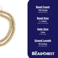 thumbnail image 4 of The Bead Chest Gold Color Interlocking Crisp Beads 6mm Brass 25 Inch Strand, 4 of 4