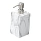 thumbnail image 5 of Dispensador de jabón líquido para manos de 500 ml, elegante dispensador de gel de baño vacío a prueba de fugas para textura de borde blanco, 5 of 9