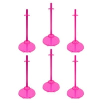 6 Pieces Doll Stand Display Holder Support Base with Adjustable Waist Clip for 10-12 Inch Dolls and 1/6 Scale Figures