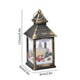 thumbnail image 3 of Battery Operated Christmas Snow Lantern with LED Lights Indoor Decor for Holiday Tabletop Party Decoration Festive Santa Snowman Scene, 3 of 6