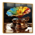 thumbnail image 2 of Designart "Colorful Serenade of the Phonograph" Fashion Framed Wall Art - Modern Orange Phonographs Living Room Framed Canvas Art, 2 of 6
