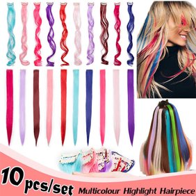Florata 11pcs Straight Colored Clip In Hair Extensions Party