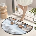 thumbnail image 5 of Aoznliie Bathroom Rugs, Half Circle Non Slip Absorbent Bath Mat, 24x16 inch Beach Wave Rug for Bathroom Floor, Multicolor, 5 of 6