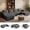 Gray, variant on 145.6" U-Shaped Modular Sectional Sofa with Double Chaise, No Assembly Cloud Couch, High Resilience Sponge Sofa with Removable Washable Covers, Beige