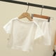 thumbnail image 3 of Summer Children's Clothing Set for 0-6Y Boys & Girls Cotton Linen Muslin Suit T-shirt Tops + Shorts 2pcs Baby Loungewear Outfit, 3 of 6