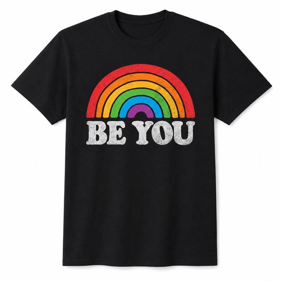 Be You Rainbow Pride Graphic T-Shirt, Unisex Classic Fit Tee