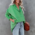 thumbnail image 4 of Sudadera con capucha para mujer, con botones y tapeta de botones, de gran tamaño, informal, de manga larga, para otoño e invierno, tallas S a XXL, 4 of 5