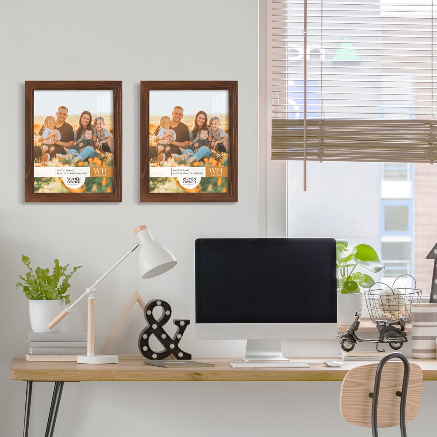 Woodgrain 8 in. x 10 in. Chestnut Picture Frame (Set of 2)