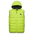 thumbnail image 4 of Mapamyumco Men’s Lightweight Puffer Vest with Hood, Water-Resistant Sleeveless Jacket for Hiking Ski Fluorescent Yellow 3XL, 4 of 8
