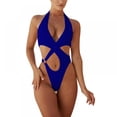 thumbnail image 1 of Traje de baño monokini de una pieza con corte alto y cintura alta para mujer, 1 of 8