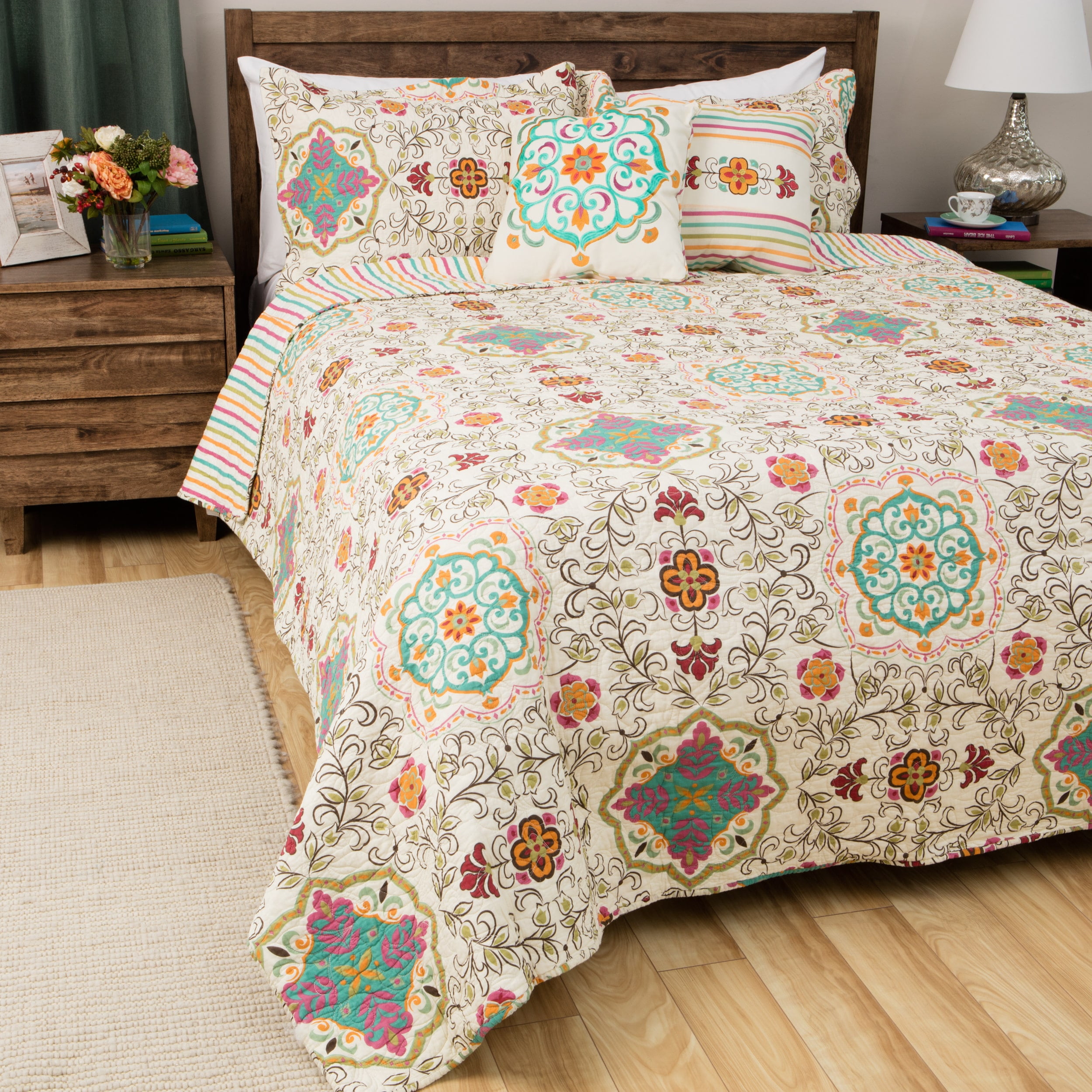 Greenland Esprit Quilt & Sham Bonus Set, 4Piece Twin