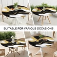 thumbnail image 7 of Black and Gold Marble Wavy Lines Pattern Round Fitted Tablecloth with Elastic Edge,Dining Table Cover Waterproof,Outdoor Round Tablecloth for Camping,Dining,Indoor and Outdoor, 7 of 7