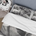 thumbnail image 4 of Designart "Exotic Ginkgo Leaf Oasis II" Floral Leaves Bedding Covert Set - Leaves Grey Floral Bed Set With 2 Shams, 4 of 6