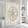 thumbnail image 6 of Xipuska Sand Dollar Coastal Shower Curtain - Water Repellent Fabric Shower Curtains Washable, Summer Beach Beige Ocean Decorative Polyester Cloth Bathroom Curtains Modern Bath Decor 66"x72", 6 of 6