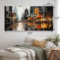 thumbnail image 4 of Designart "Cityscape composition V" Abstract Collages Metal Art Print Set, 4 of 5