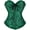 Blackgreen, variant on Women's Vintage Floral Corset Bustier Top, Zipper Front Burlesque Lingerie
