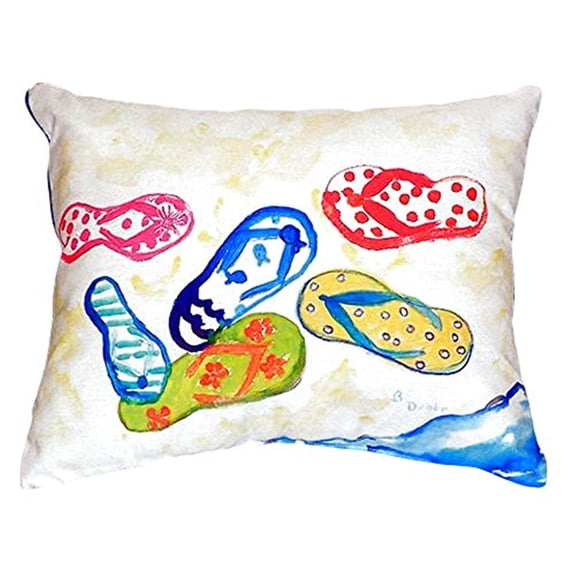 Six Flip Flops Indoor/Outdoor Throw Pillow