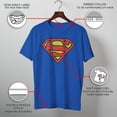 thumbnail image 3 of Men's Superman Logo Classic Graphic Tee Royal Blue Small, 3 of 11