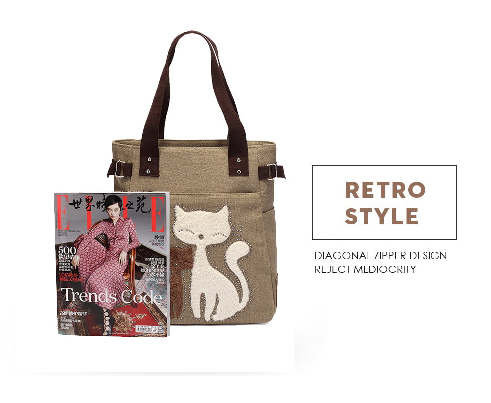 Details about   Canvas Women's Bag Shopper Shoulder Bag Vintage Texas