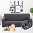 thumbnail image 5 of LZYoehin Stretch Sofa Slipcover Polyester Non Slip Couch Cover, Gray, 5 of 10