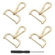 thumbnail image 1 of Uxcell 4Pack Swivel Clasps, 1.5" D Ring Detachable Snap Hook with Screwdriver, Gold, 1 of 7