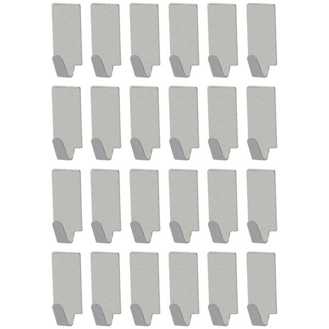 ColoMX 24 piezas ganchos adhesivos ganchos para colgar en la pared soporte de acero inoxidable suspensión adhesiva