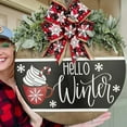 thumbnail image 5 of SIguan,Merry Chrismas For Door Decoration Hanging Winter Sign for Living Room Farmhouse Porch Indoor Outdoor Decorations Christmas New Year Red 11.*11.'', 5 of 6