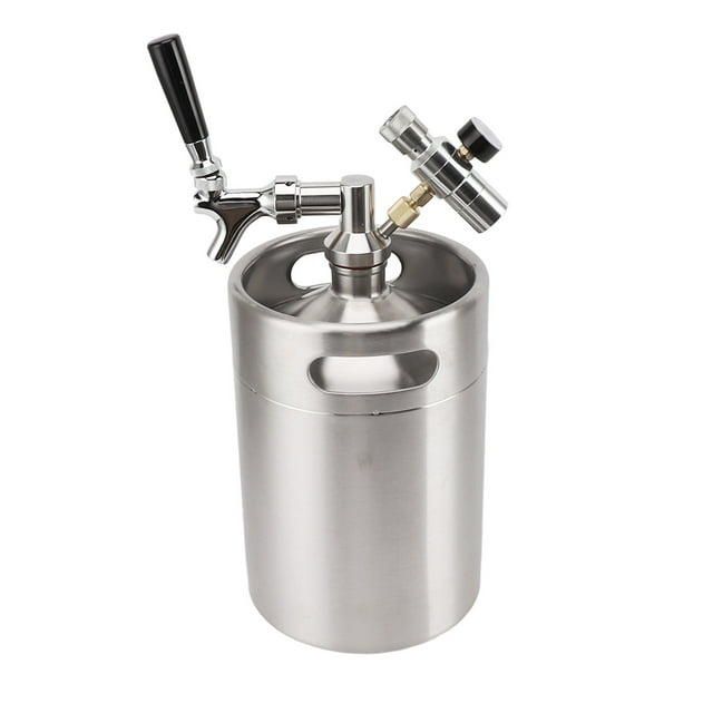 Mini Baril de Bière, Fût de Bière Pressurisé avec Manomètre de 60psi pour la Maison