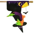 thumbnail image 2 of Briarwood Lane Upside Down Witch Burlap House Flag, 2 of 4
