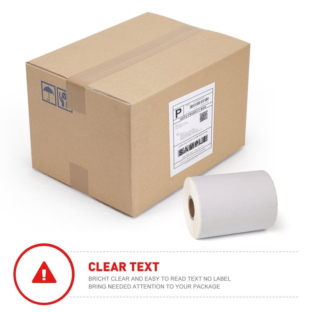 GREENCYCLE 8 Roll (220 Labels/Roll) Large White Shipping Address Postage Label Compatible for Dymo 1744907 4''(104mm) X 6''(158mm) LabelWriter 4XL Printer,BPA Free