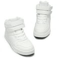 thumbnail image 3 of LUCKY STEP Fashion Hook and Loop High Top Sneakers Casual Walking Shoes,White,Womens, 3 of 5
