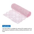 thumbnail image 3 of Unique Bargains Lace Ribbon 5 Yards 7 Inch Lace Flower Trim for Craft Headbands Wedding Pink, 3 of 5