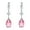 Pink, variant on 925 Sterling Silver Lucky Four Leaf Clover 5A Pear Shape Cubic Zirconia Women Dangle Earrings
