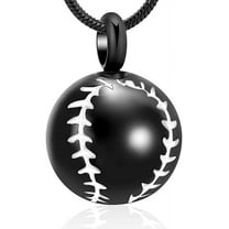 Baseball Memorial Urn Jewelry Pendant Cremation Jewelry Pendant for Ashes Stainless Steel Urn Necklace