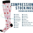 thumbnail image 5 of Coolnut 1 Pack Lovely Love Heart Compression Socks for Women Men, Knee High Stockings for Athletic Sports,Running,Travel, 5 of 6
