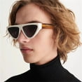 thumbnail image 3 of Vintage Triangle Cat Eye Sunglasses Female Male Retro Shades Sun Glasses Steampunk Eyewear UV400, 3 of 8