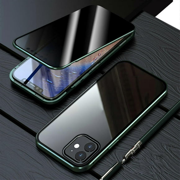 Privacy Magnetic Case For Iphone 15, Anti-peep Double Tempered Glass Case Hd Back Cover, 360 Full Protective Flip Phone Case