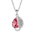thumbnail image 2 of Xihbxyly Almacén de liquidación Hermoso collar en combinación con hojas y cristal y diamantes engastados., 2 of 4