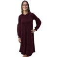 thumbnail image 2 of Women's Textured Velvet Midi Length Swing Dress, 2 of 4